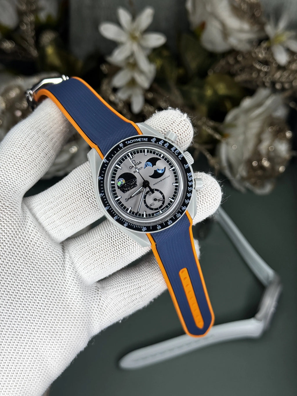 Omega x Swatch Blue Orange Moonswatch Premium Watch