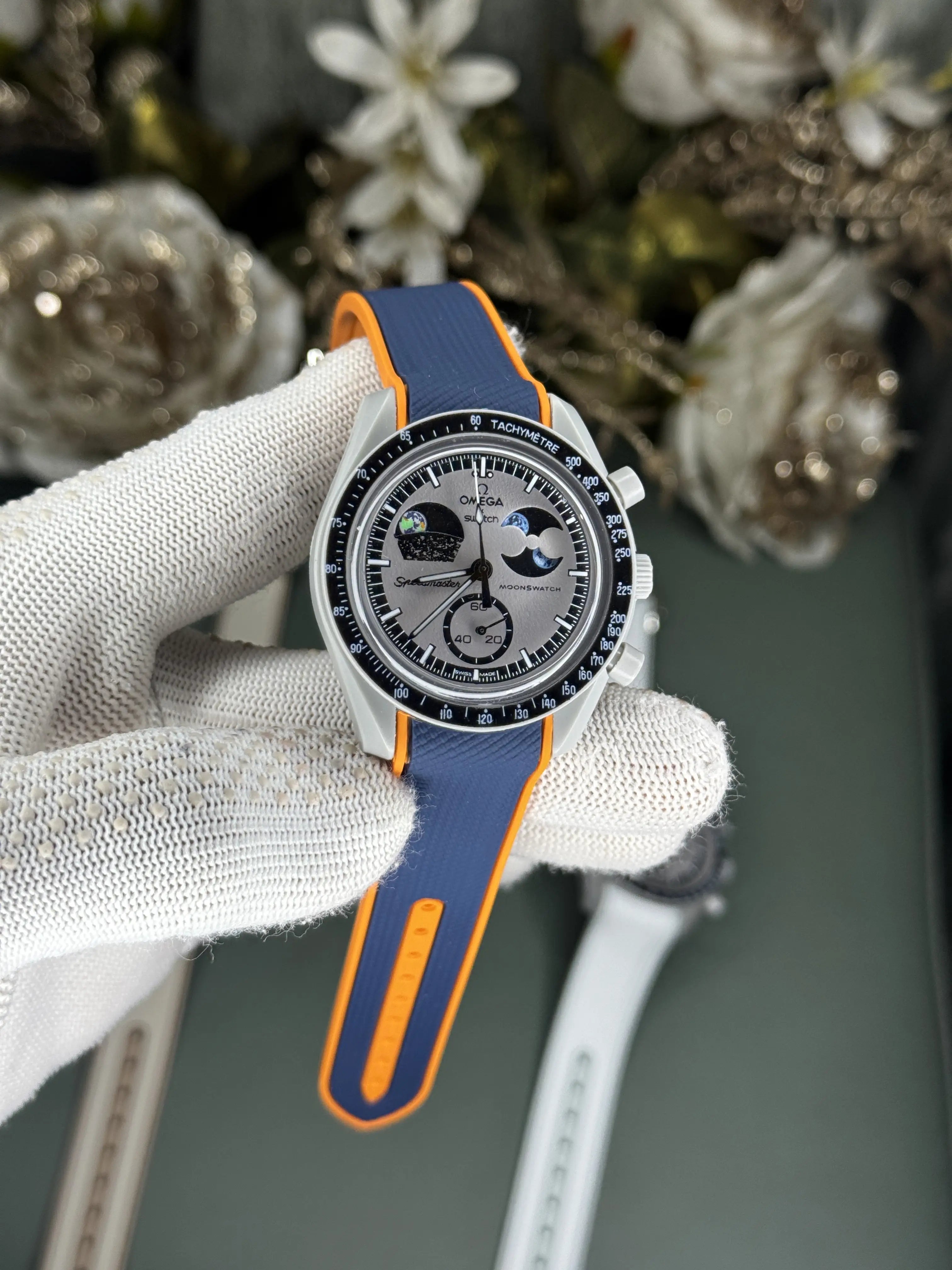 Omega x Swatch Blue Orange Moonswatch Premium Watch