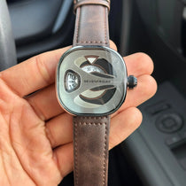 Seven Friday ME Series Leather Silver White Dial Brown Belt