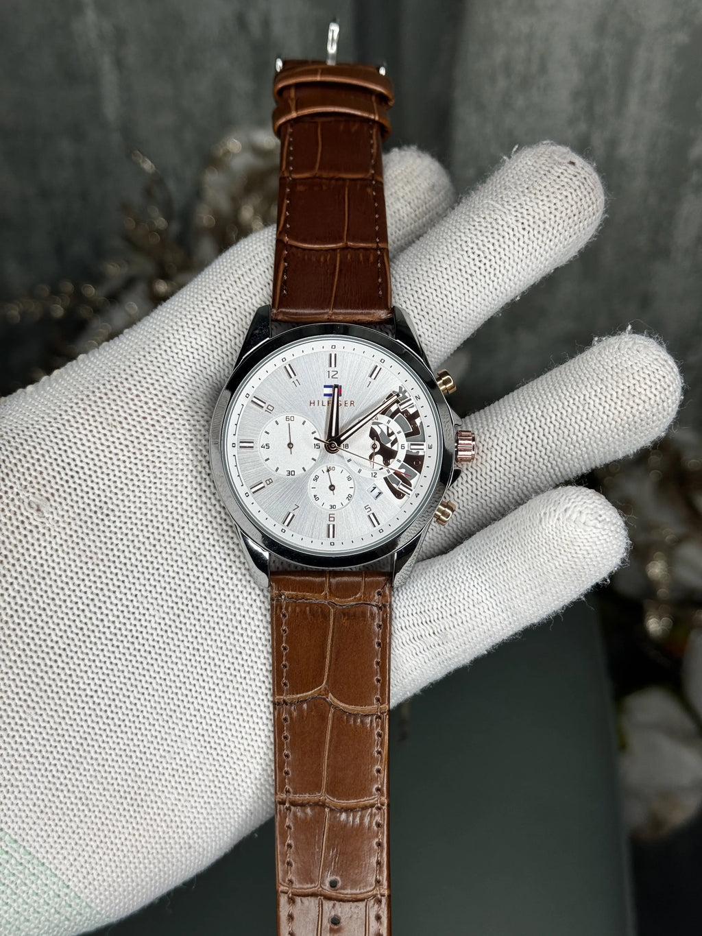 Tommy Hilfige t Brown White Premium Chronograph Watch