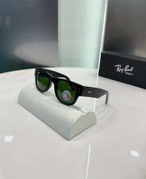 RayBan Puffer Black Green Premium Shades 840