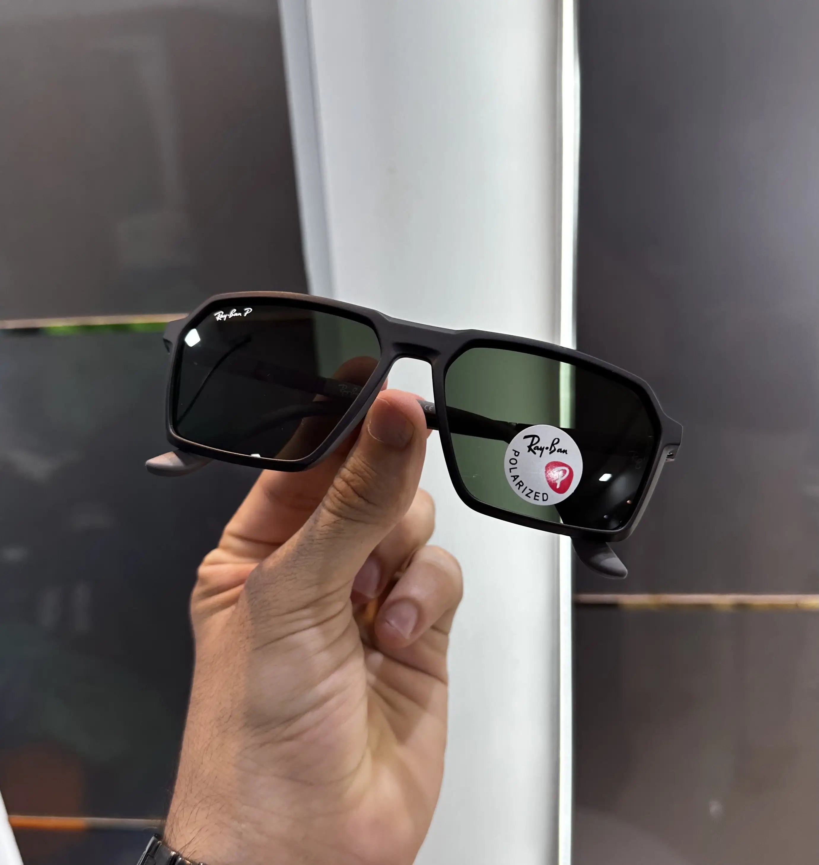 RayBan Black Green Matt Premium Shades 6225 Secondary image