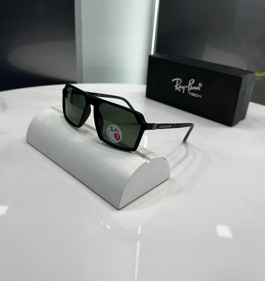 RayBan Black Green Matt Premium Shades 6225