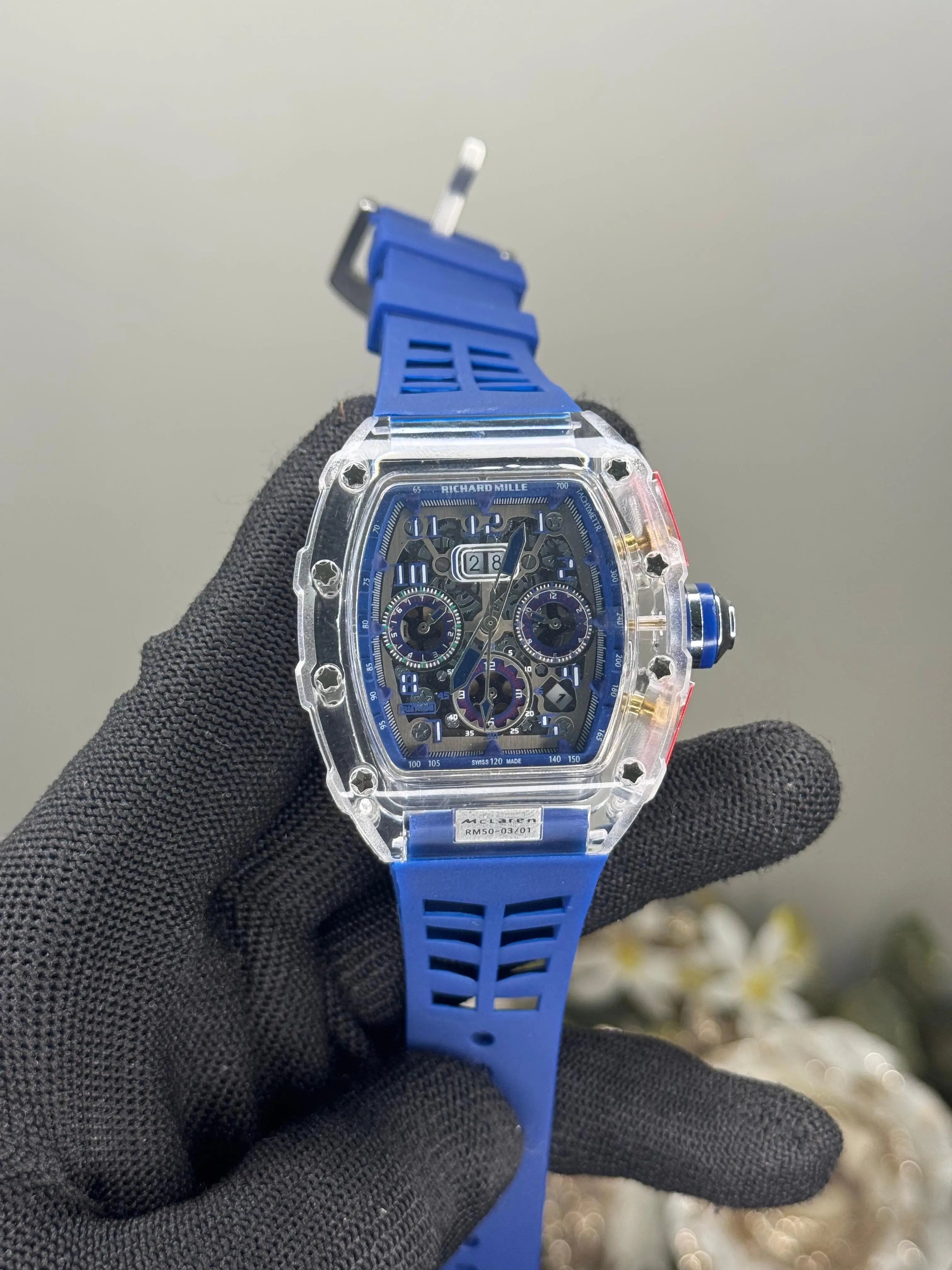 Richard Mille Mc Laren Blue Chronograph Watch Main image