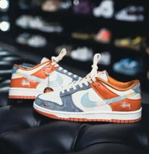 Nik_e SB DUNK STUSSY GREY ORANGE 2025 Suede Quality