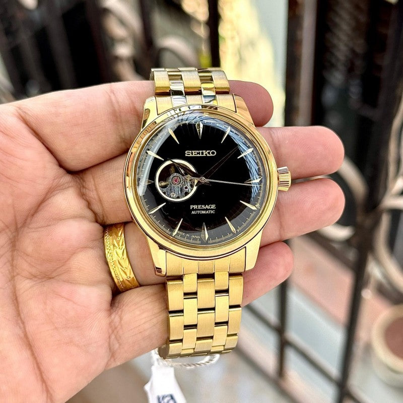 Seik o Presage Cocktail Automatic Gold Black Main image