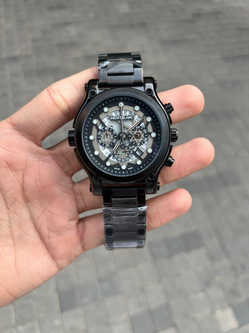 Montblan c Calendar Chronograph Full Black Premium Main image