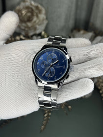 Maurice Lacroix Silver Blue Premium Chronograph Watch