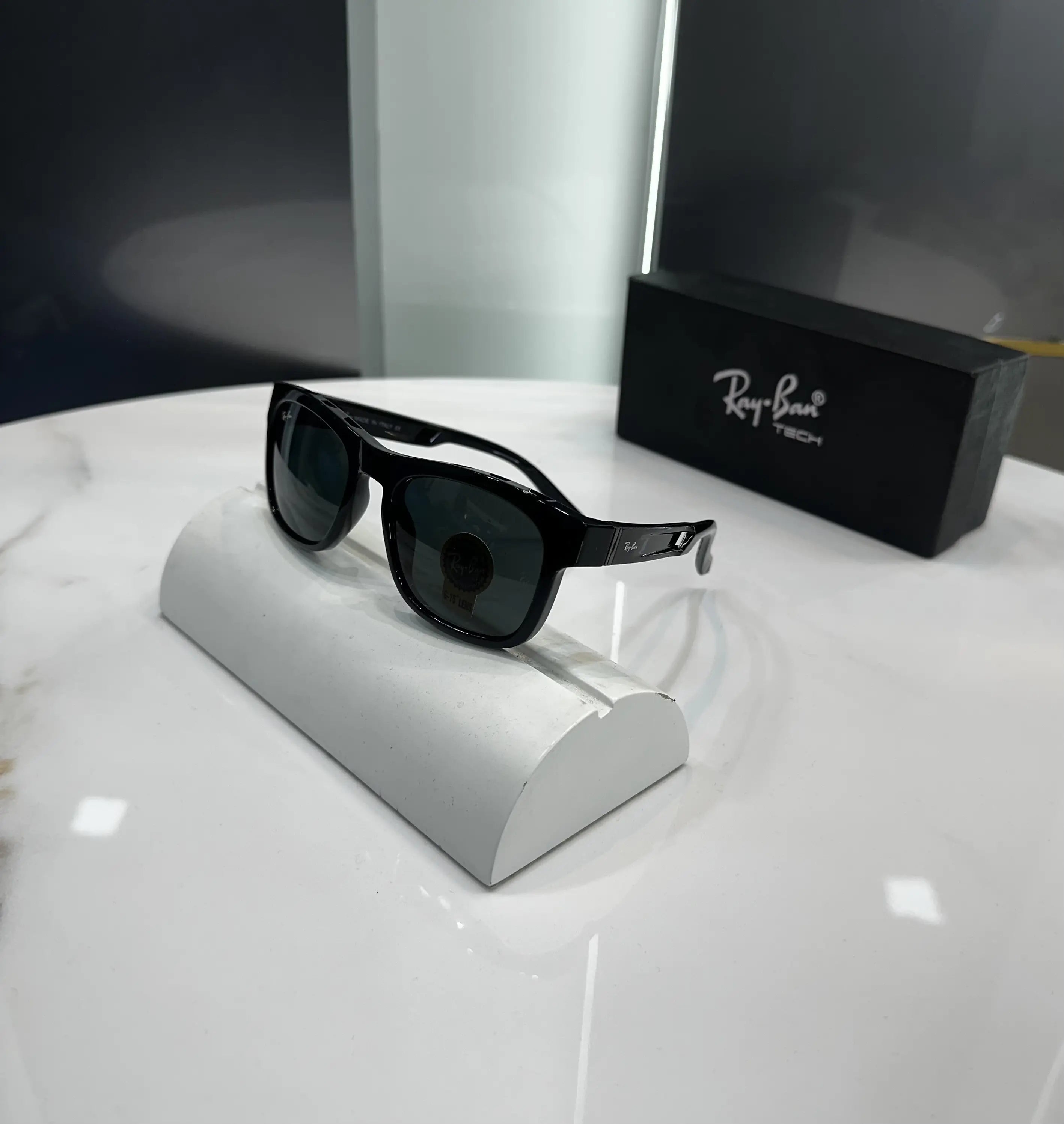RayBan All Black Glossy Premium Shades 8283