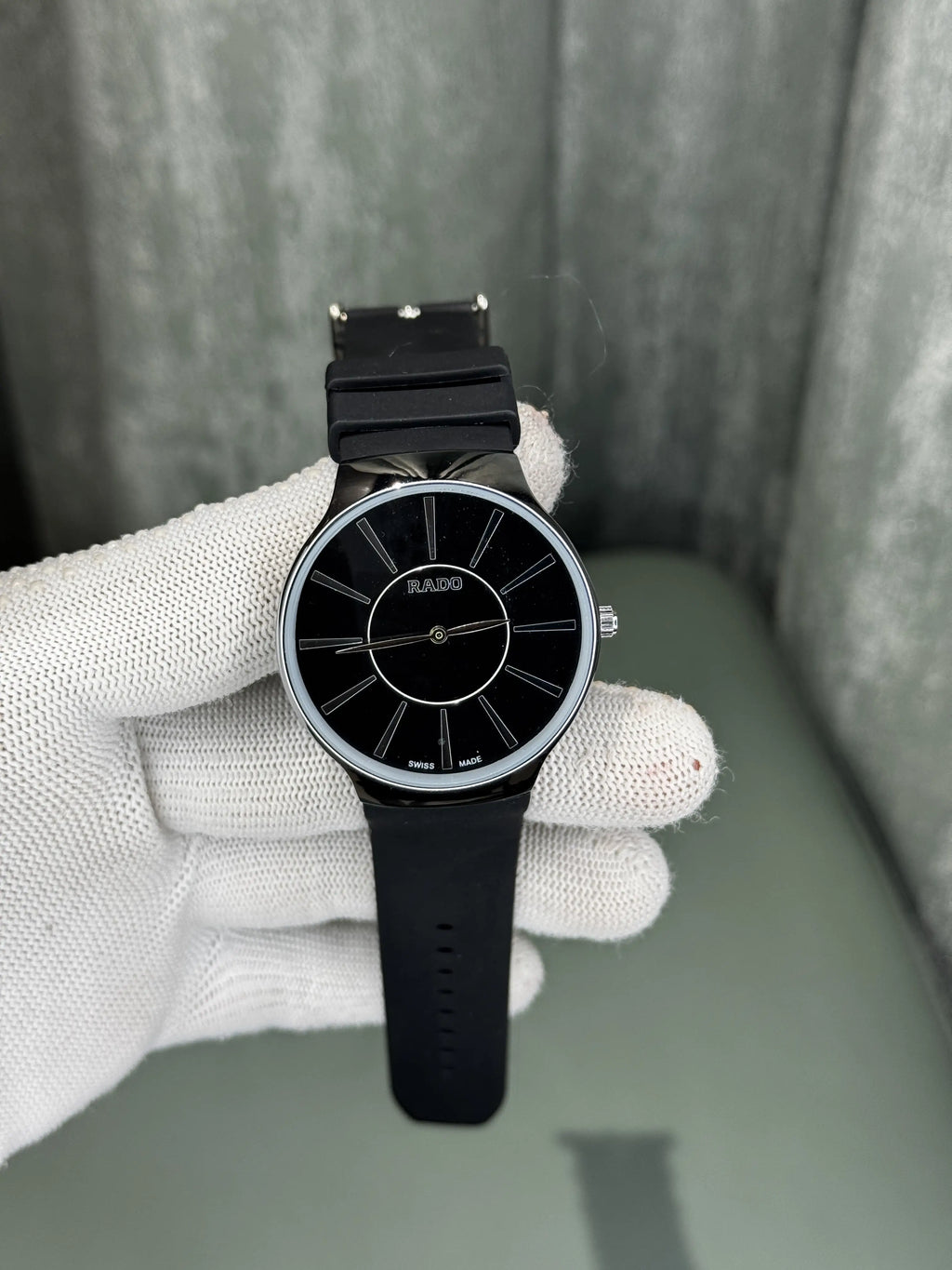 Rad o Silver Black Premium Quartz Watch