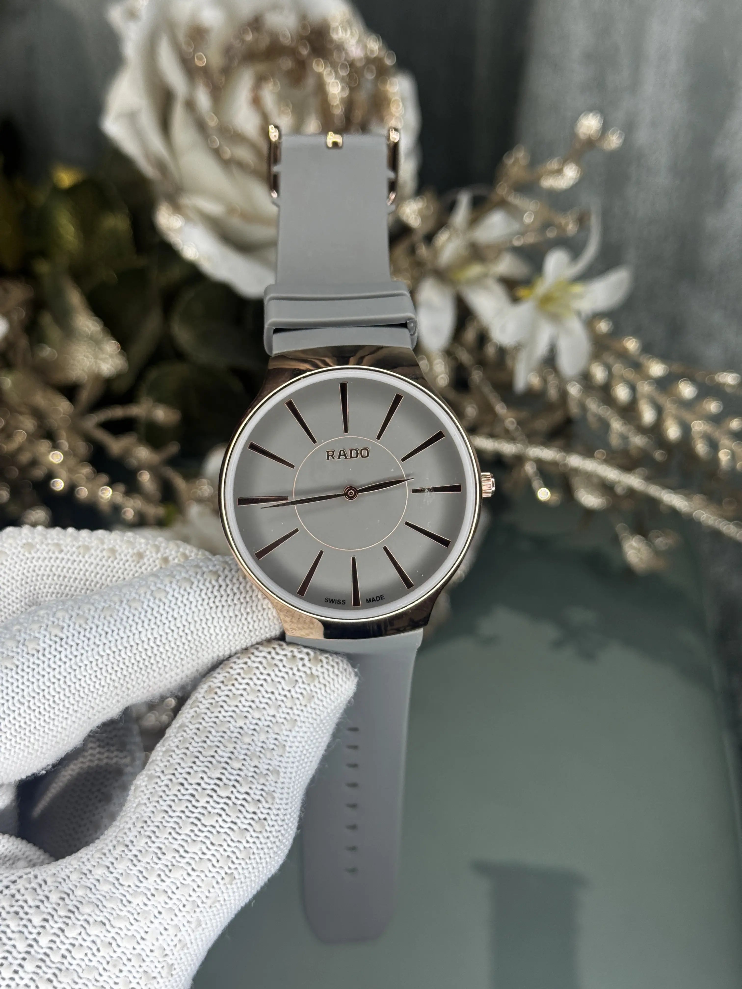 Rad o Copper Grey Silicon Strap Premium Watch Main image
