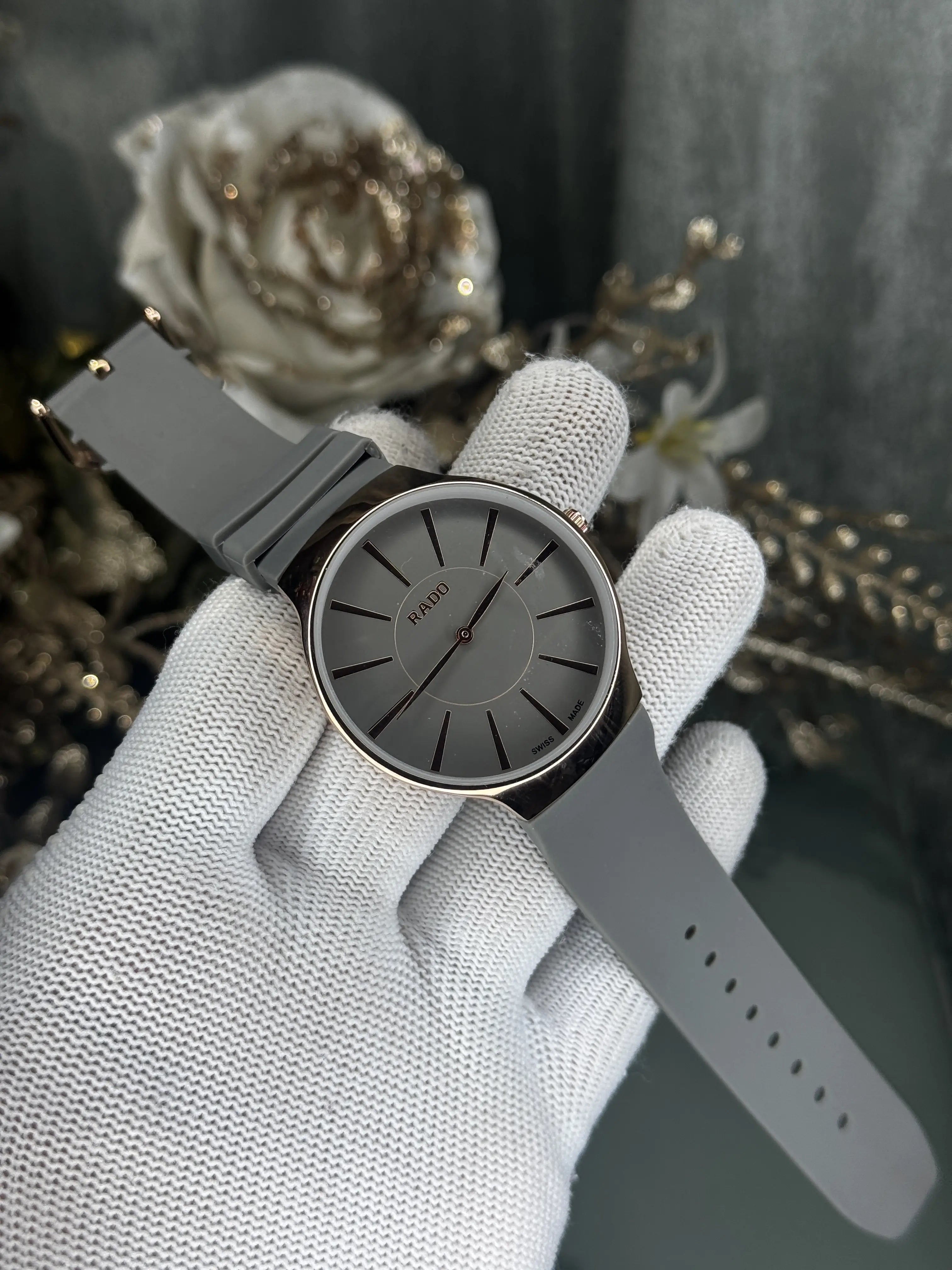 Rad o Copper Grey Silicon Strap Premium Watch Secondary image