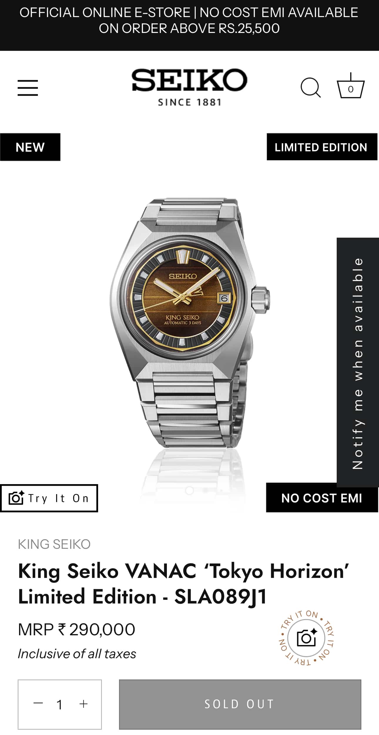 King Seik o Japan Tokyo Horizon Automatic Premium Watch Main image