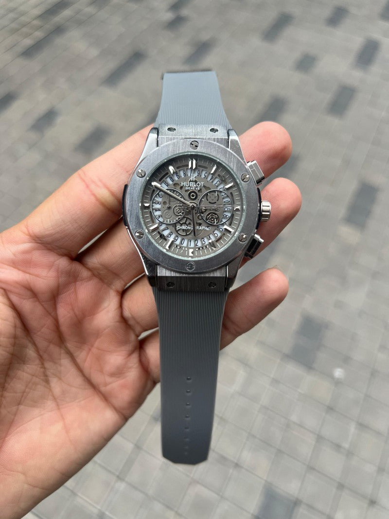 Hublo t Calendar Chronograph Grey Silicon Secondary image