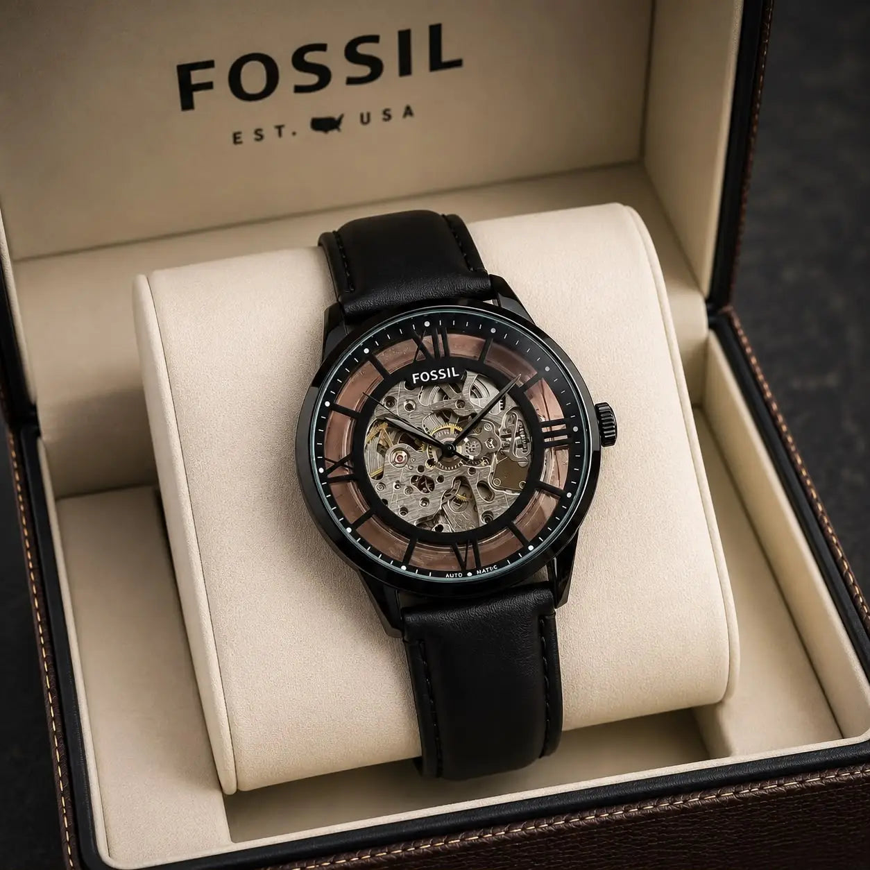 FOSSIL_AUTO_LEATHER_BLACK Secondary image