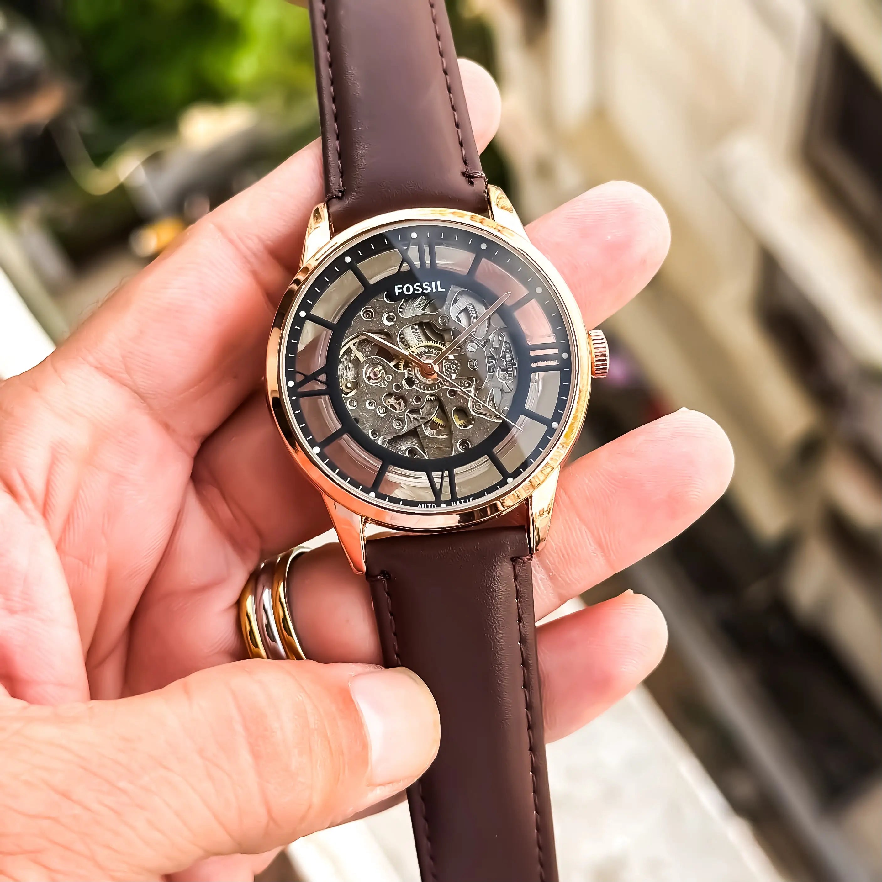FOSSIL_AUTO_LEATHER_BROWN Main image