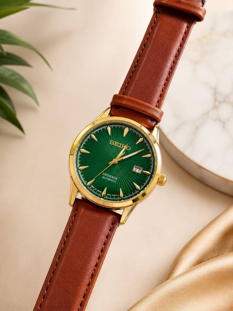 SEIK O PRESAGE LEATHER QUARTZ 933